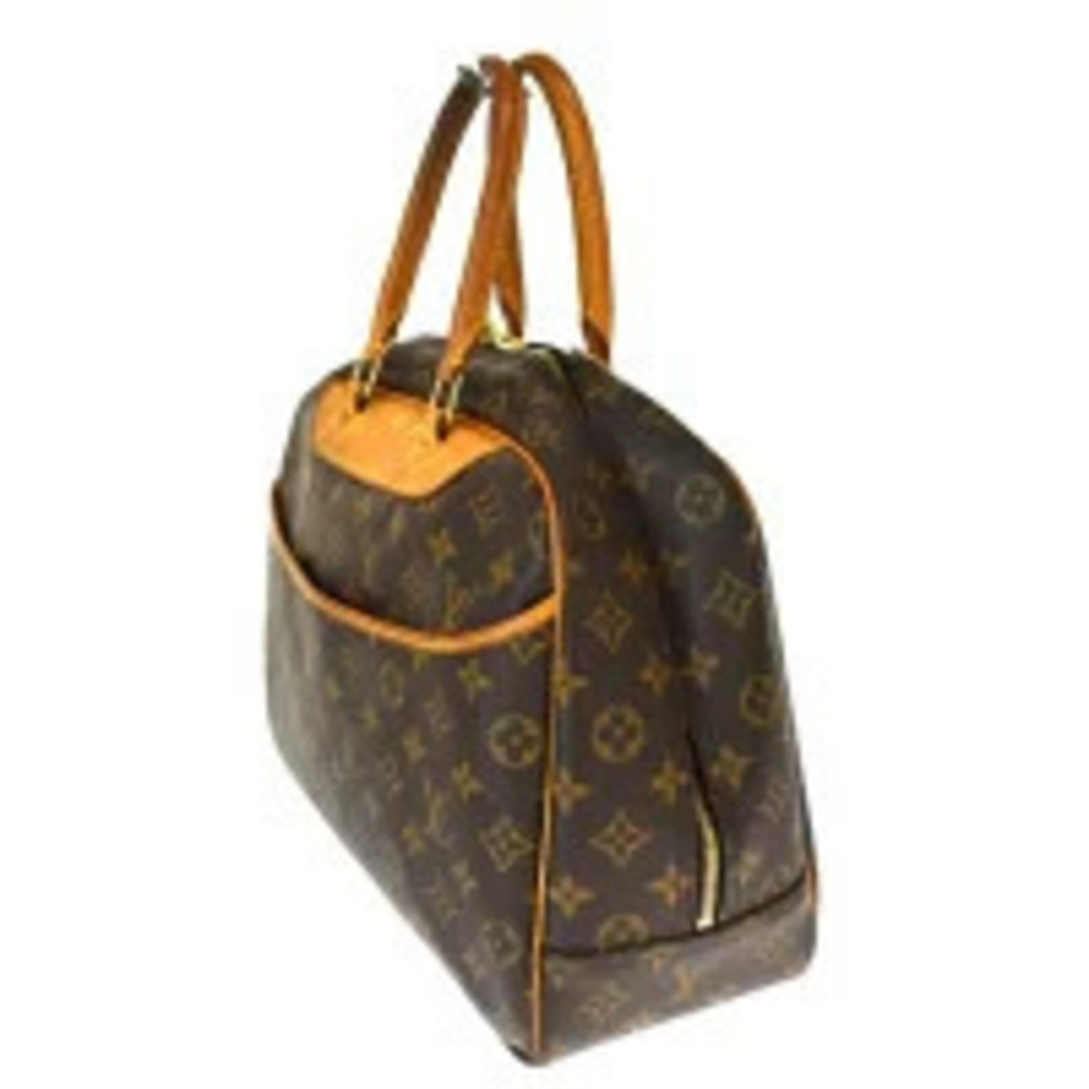 Louis Vuitton Monogram Handbag Deauville Leather Brown